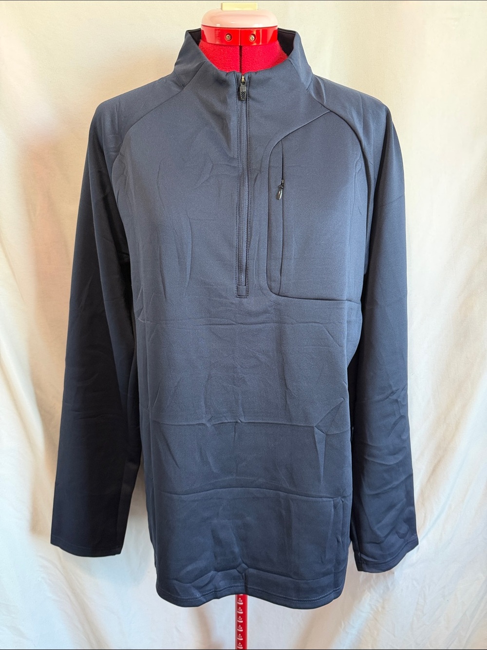Lightweight Navy Half-Zip Pullover Jacket